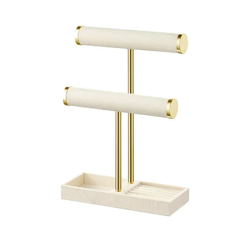 DISPLAYLIVA – Elegant Two-Level Jewelry Stand for Bracelets