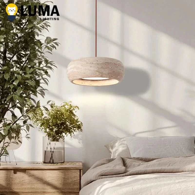 LUMENEST – Travertine Accent Pendant for Contemporary Homes